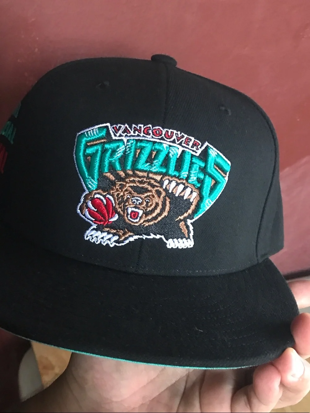 Anti Social Social Club Vancouver Grizzlies Black Snapback Hat with Teal Accent